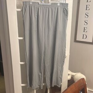 Gray Elastic Waist Pants